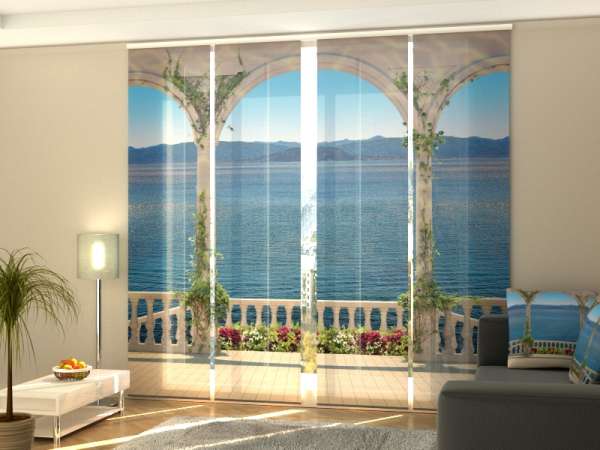 Sliding panel curtain (1-4 pts.): STAIRCASE TO THE SEA