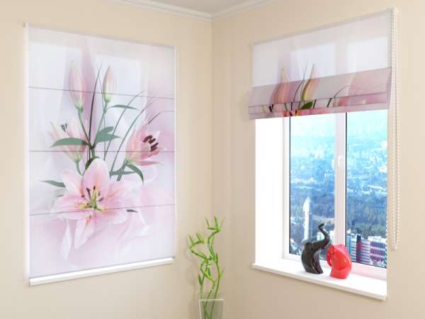 Roman blind: PRINCESS LILIES