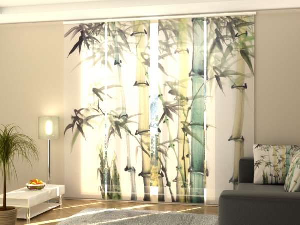 Sliding panel curtain (1-4 pts.): WATERCOLOR BAMBOO