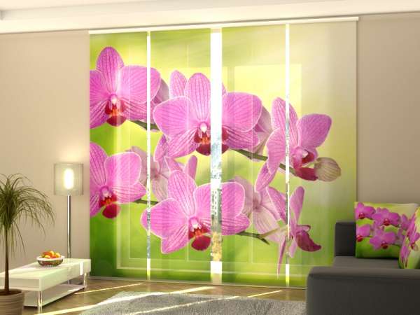 Sliding panel curtain (1-4 pts.): ROMANTIC ORCHID