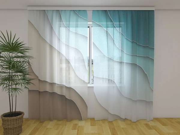 Chiffon curtain: ABSTRACT SEA AND BEACH