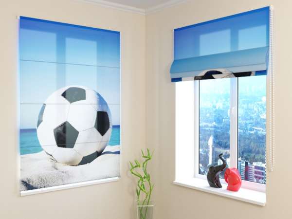 Roman blind: BALL ON THE BEACH