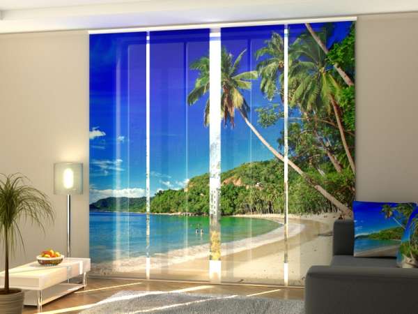 Sliding panel curtain (1-4 pts.): TROPICAL SCENERY