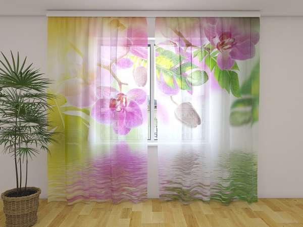 Chiffon curtain: SUMMER ORCHIDS