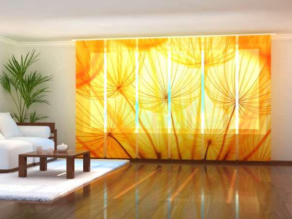 Sliding panel curtain (1-6 pts.): GOLDEN DANDELION