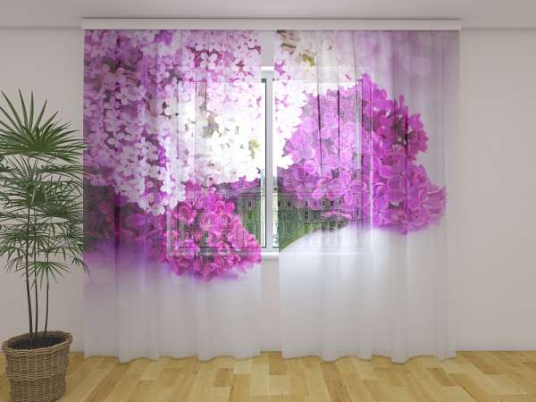 Chiffon curtain: PARIS LILAC