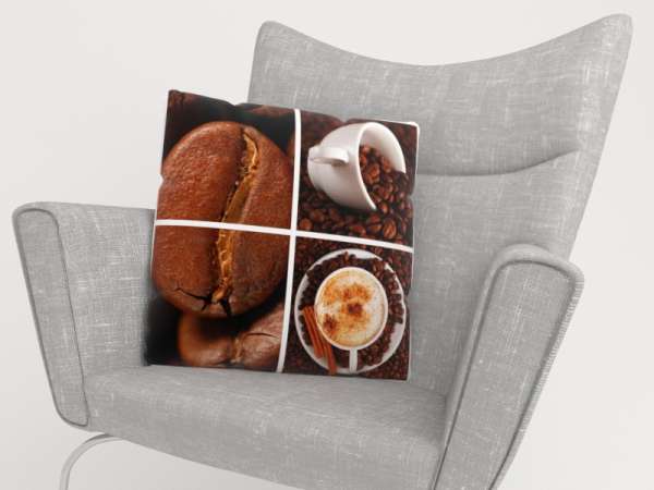 Pillowcase: COFFEE COLLAGE 2b
