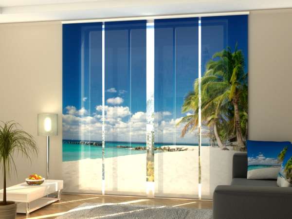 Sliding panel curtain (1-4 pts.): MAURITIUS BEACH