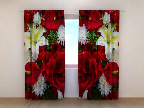 Photo curtain: ROSES AND LILIES