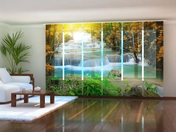 Sliding panel curtain (1-6 pts.): AUTUMN WATERFALL