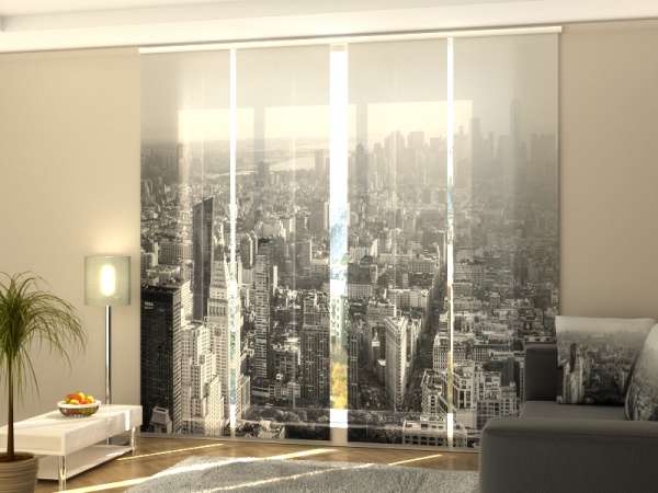 Sliding panel curtain (1-4 pts.): MANHATTAN BLACK AND WHITE