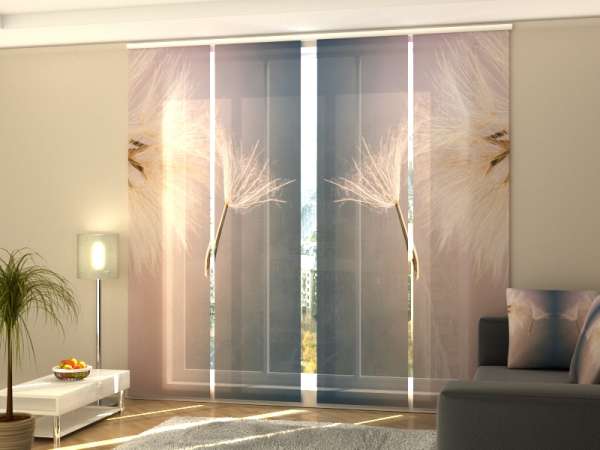 Sliding panel curtain (1-4 pts.): MEETING OF DANDELIONS