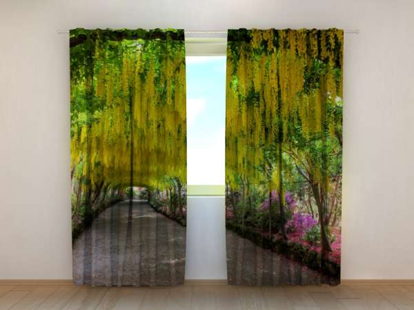 Photo curtain: WALKWAY IN FLOWERS