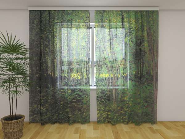 Chiffon curtain: TREES AND UNDERGROWTH