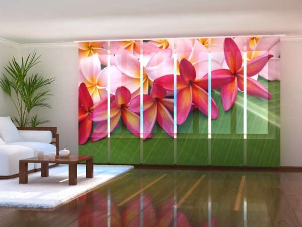 Sliding panel curtain (1-6 pts.): TROPICAL FLOWERS 3