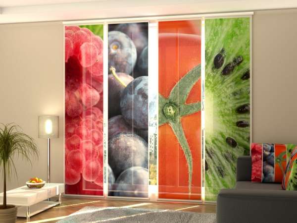 Sliding panel curtain (1-4 pts.): VITAMINS COLLAGE 2