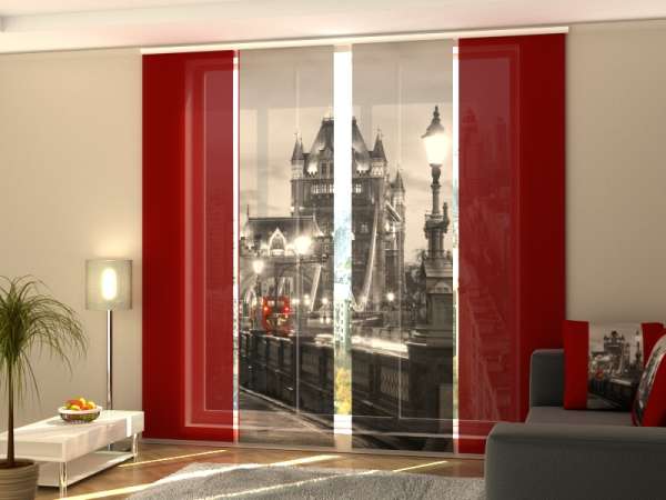 Sliding panel curtain (1-4 pts.): RED BUS IN LONDON