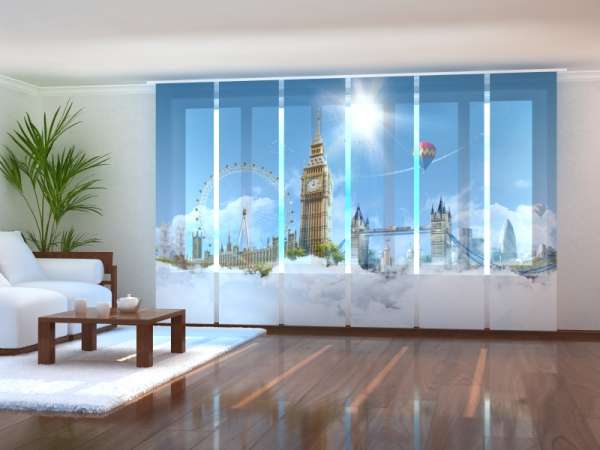 Sliding panel curtain (1-6 pts.): LONDON SKY