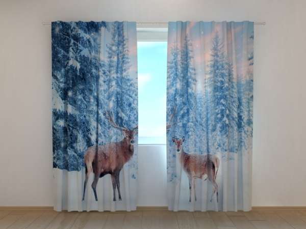 Photo curtain: CHRISTMAS NOBLE DEERS