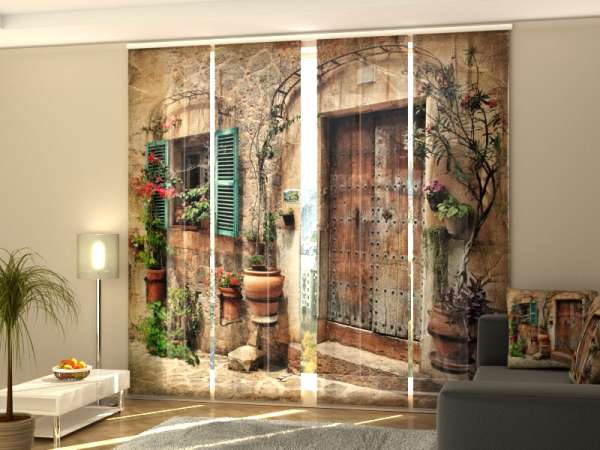 Sliding panel curtain (1-4 pts.): ANTIQUE DOOR