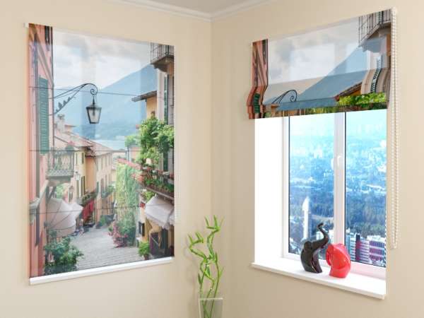 Roman blind: PICTURESQUE TOWN OF ITALY