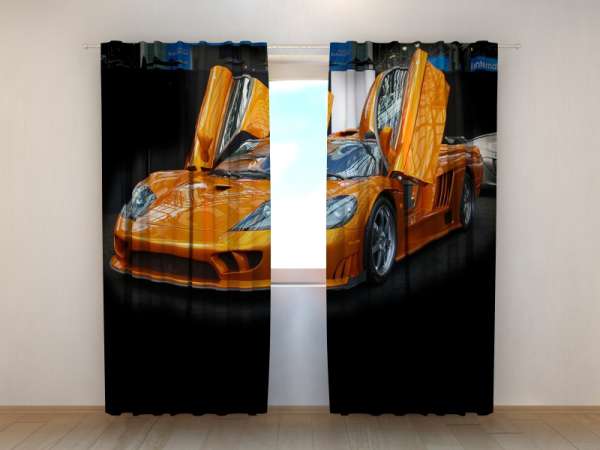 Photo curtain: ORANGE FERRARI