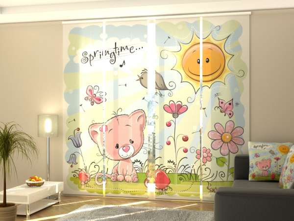 Sliding panel curtain (1-4 pts.): CHILDRENS DRAWING