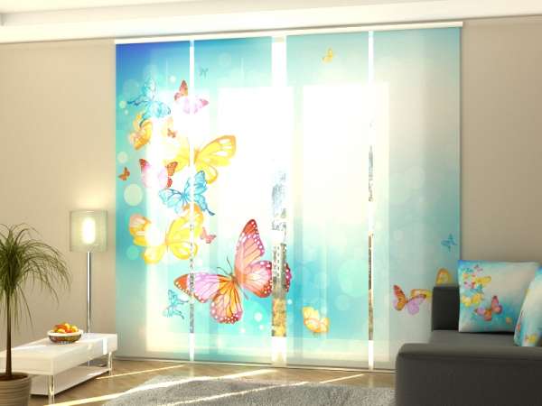 Sliding panel curtain (1-4 pts.): BUTTERFLIES IN THE SKY