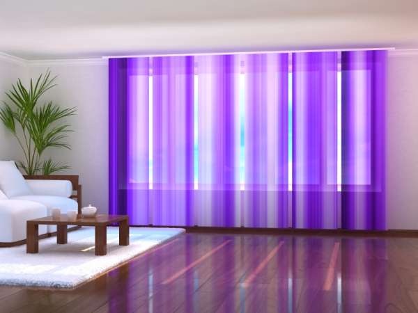 Sliding panel curtain (1-6 pts.): VIOLET LINES