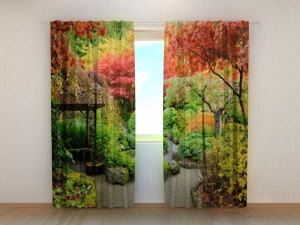 Photo curtain: JAPANESE GARDEN IN AUTUMN