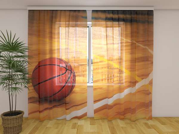 Chiffon curtain: BASKETBALL