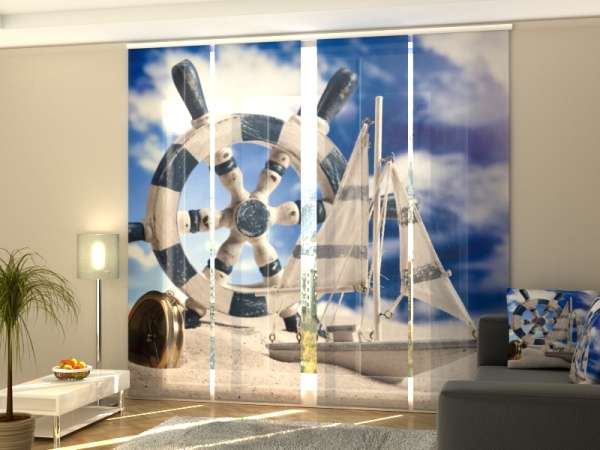 Sliding panel curtain (1-4 pts.): SEA MOOD