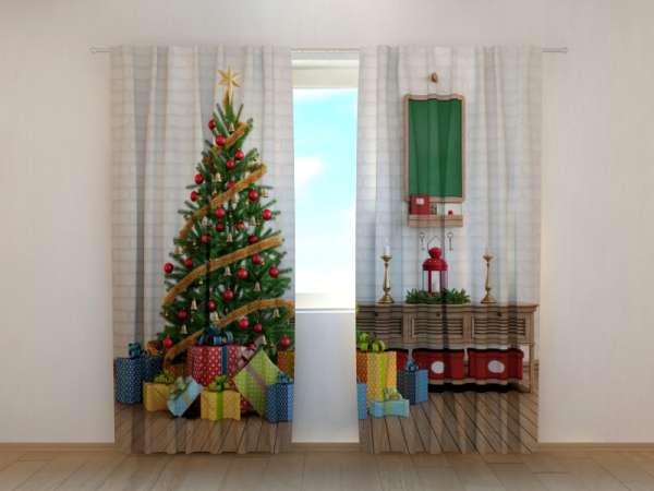 Photo curtain: CHRISTMAS TREE WITH GIFTS