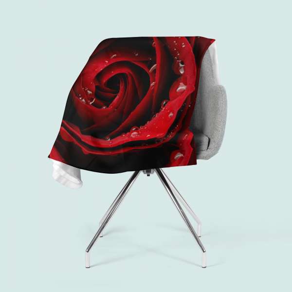 Fleece blanket: RED ROSE