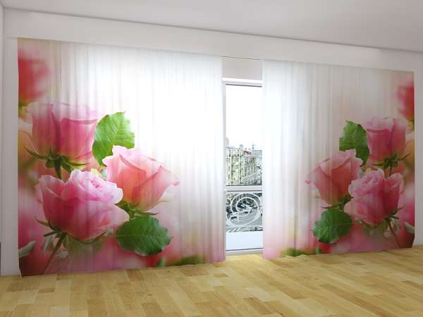 Panoramic curtain: SPANISH ROSES
