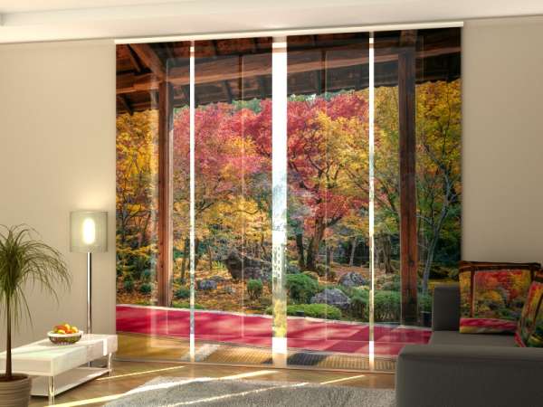 Sliding panel curtain (1-4 pts.): COLORFUL JAPANESE MAPLES