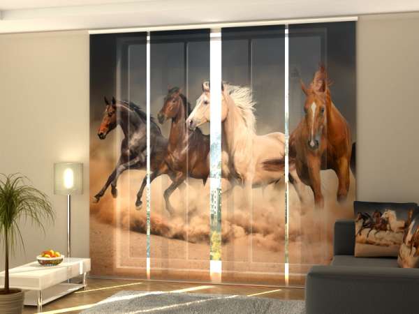 Sliding panel curtain (1-4 pts.): HERD OF HORSES 1