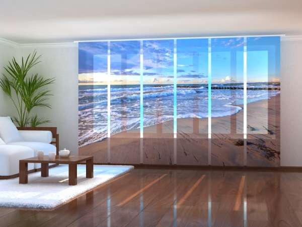 Sliding panel curtain (1-6 pts.): MORNING ON THE BEACH