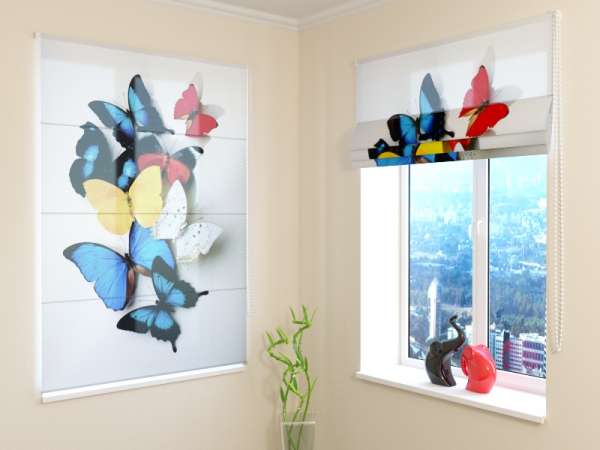 Roman blind: COLORFUL BUTTERFLIES