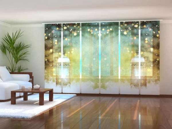 Sliding panel curtain (1-6 pts.): CHRISTMAS LANTERN