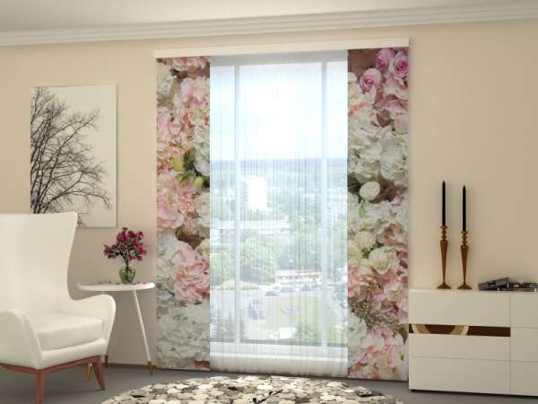 Sliding panel curtain (1-2 pts.): FLOWERS BACKGROUND