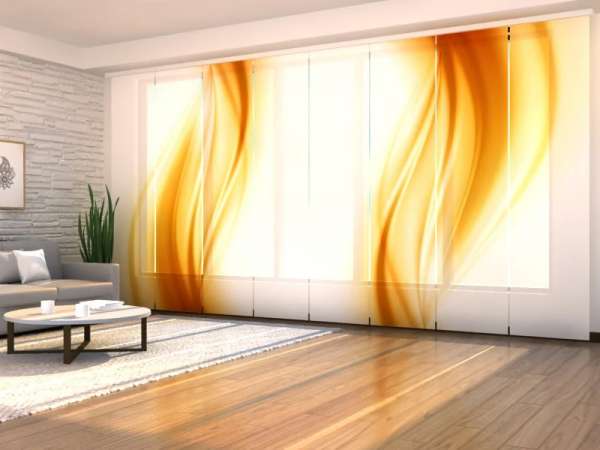 Panel curtain (1-8 pts.): GOLDEN ABSTRACT WAVE