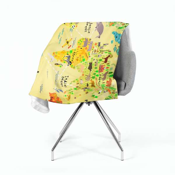 Fleece blanket: KIDS MAP