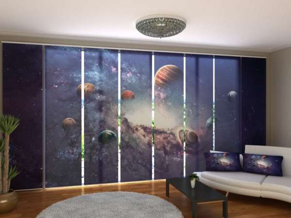 Sliding panel curtain (1-8 pts.): CREATING PLANETS