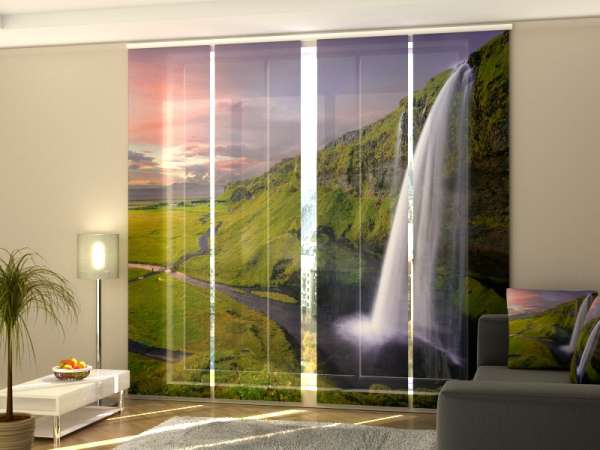 Sliding panel curtain (1-4 pts.): ICELAND STUNNING LANDSCAPE