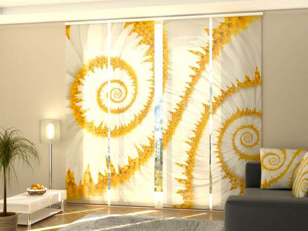 Sliding panel curtain (1-4 pts.): CAMOMILE SNAILS