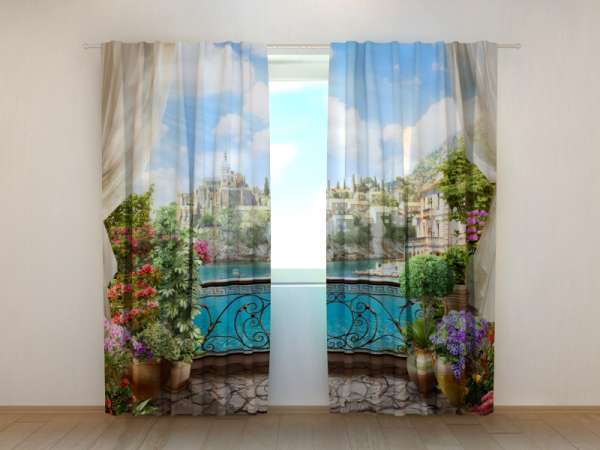 Photo curtain: BALCONY WITH FLOWERS