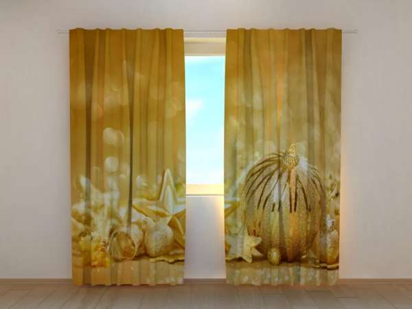 Photo curtain: GOLDEN CHRISTMAS TOYS