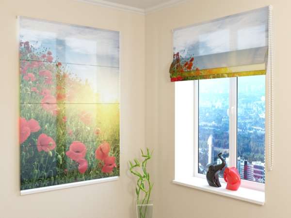 Roman blind: POPPY FIELD