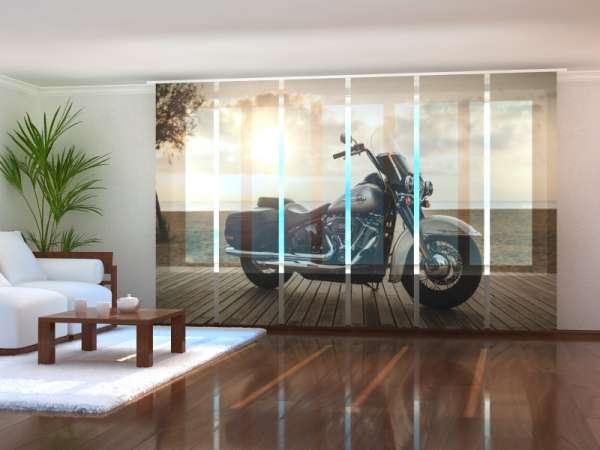 Sliding panel curtain (1-6 pts.): SILVER HARLEY-DAVIDSON